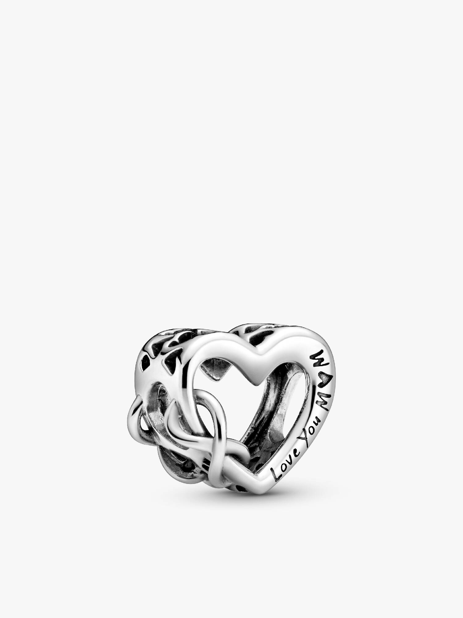 Talisman cu inimioară în stil infinity Love You Mum