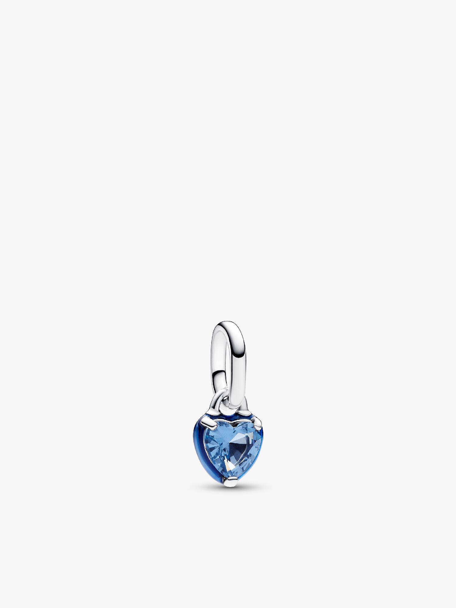 Mini talisman de tip pandantiv cu inimă chakra albastră Pandora ME