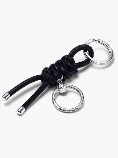 Inel pentru chei cu material textil fără piele Pandora Moments