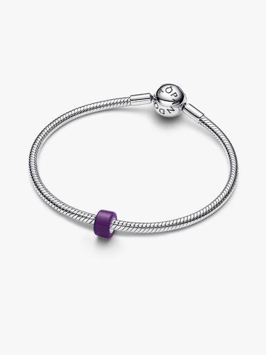 Mini talisman din sticlă de Murano mov