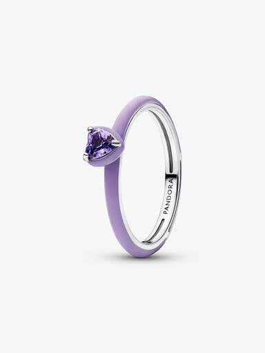 Inel violet cu chakra inimii