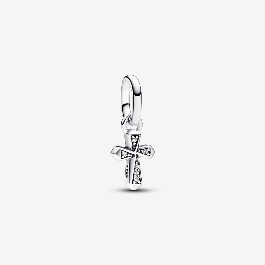 Mini talisman de tip pandantiv cu cruce strălucitoare Pandora ME image number 0