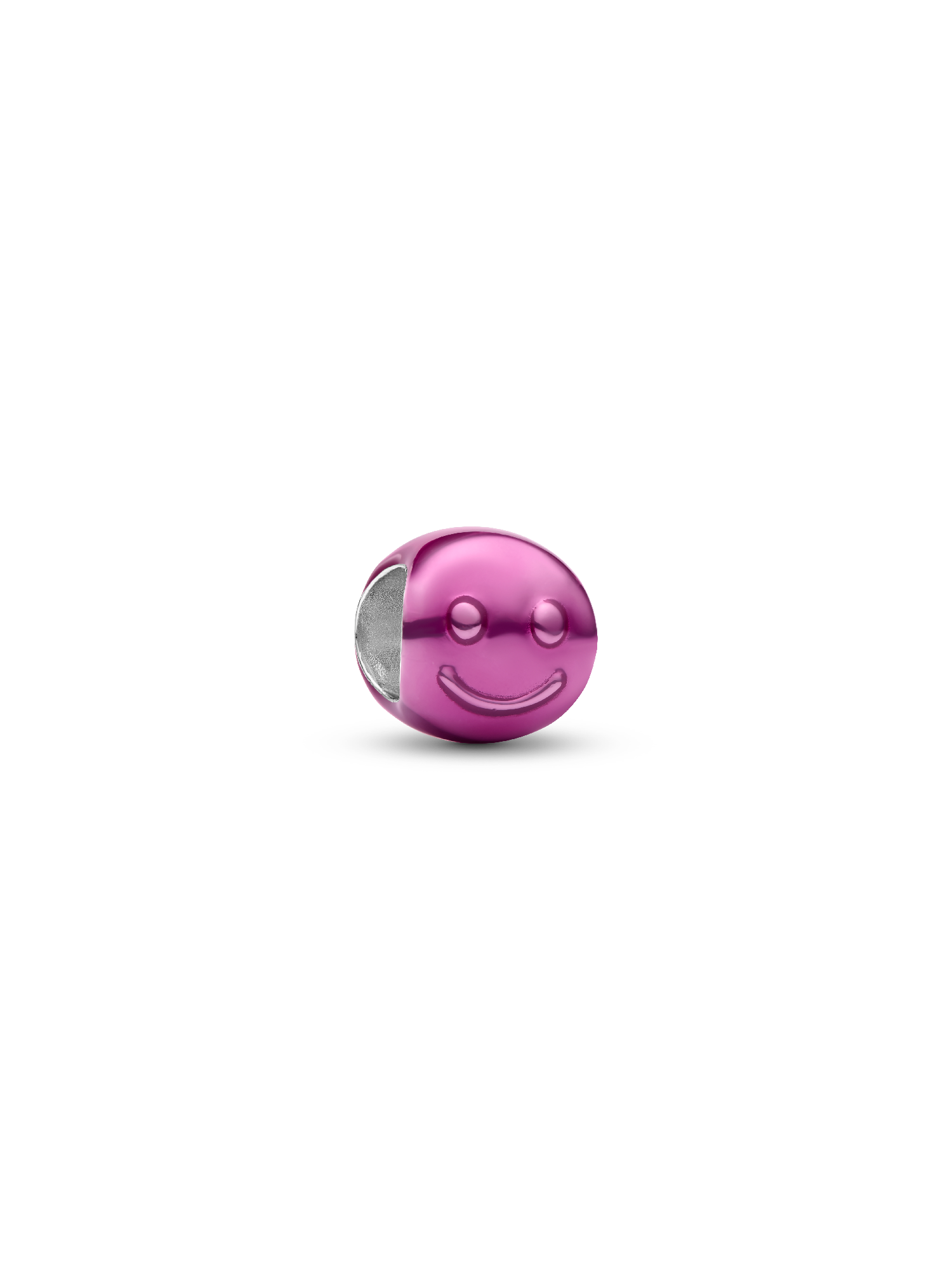 Mini talisman cu față zâmbitoare roz