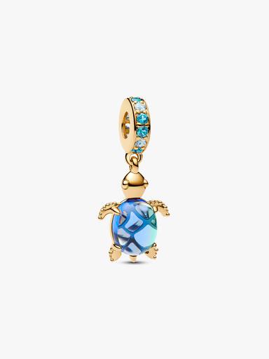 Talisman de tip pandantiv din sticlă de Murano cu țestoasă de mare