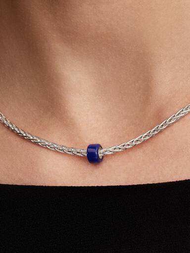 Mini talisman din sticlă de Murano albastră