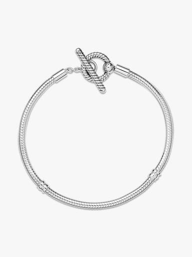 Brățară tip lanț clasic cu bară în T Pandora Moments