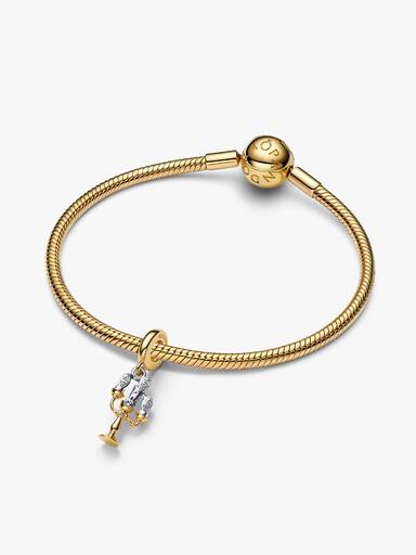 Talisman de tip pandantiv cu Lumiere din Frumoasa și Bestia de la Disney