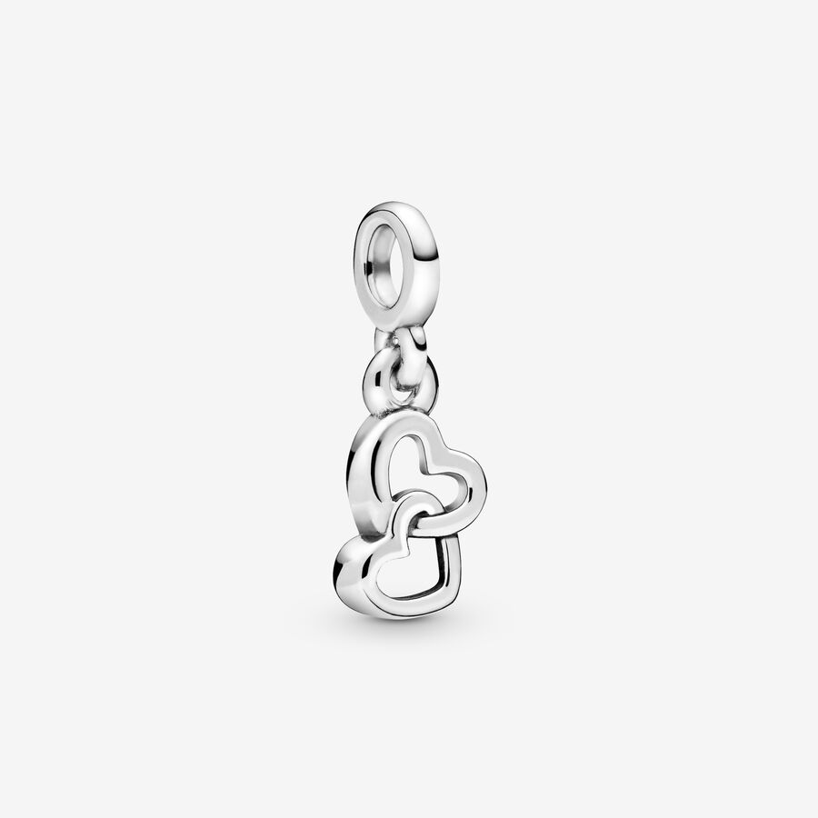 Talisman de tip mini pandantiv cu inimioare și lanț Pandora ME image number 0