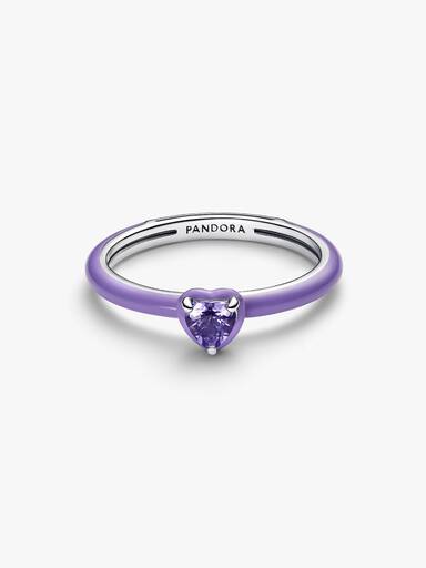 Inel violet cu chakra inimii