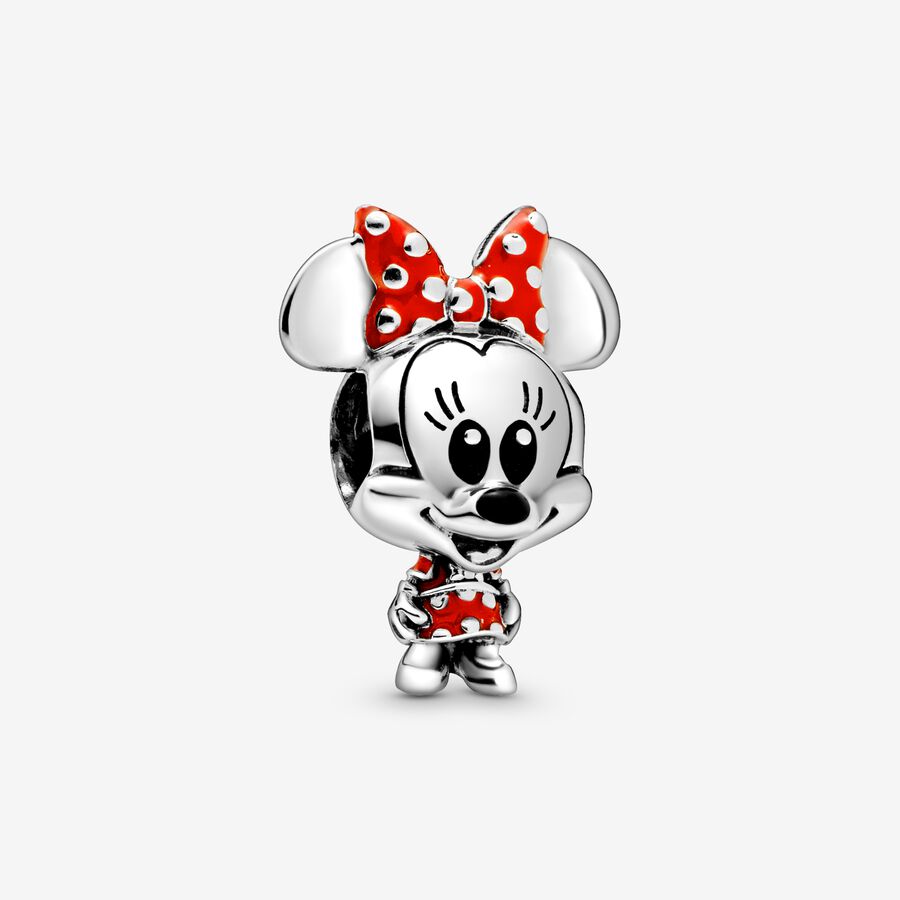 Talisman cu Minnie Mouse de la Disney cu rochiță și fundă cu buline image number 0