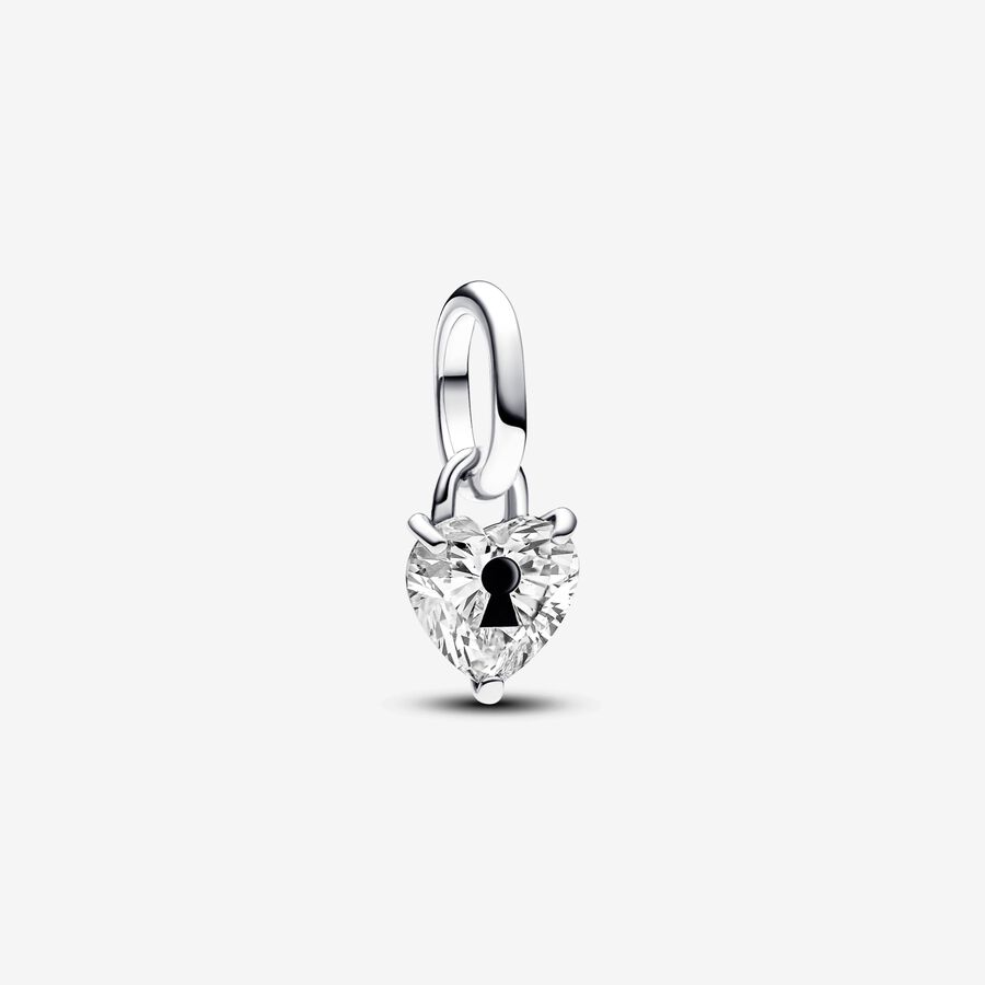Mini talisman de tip pandantiv Inimioară cu fantă pentru cheie Pandora ME image number 0
