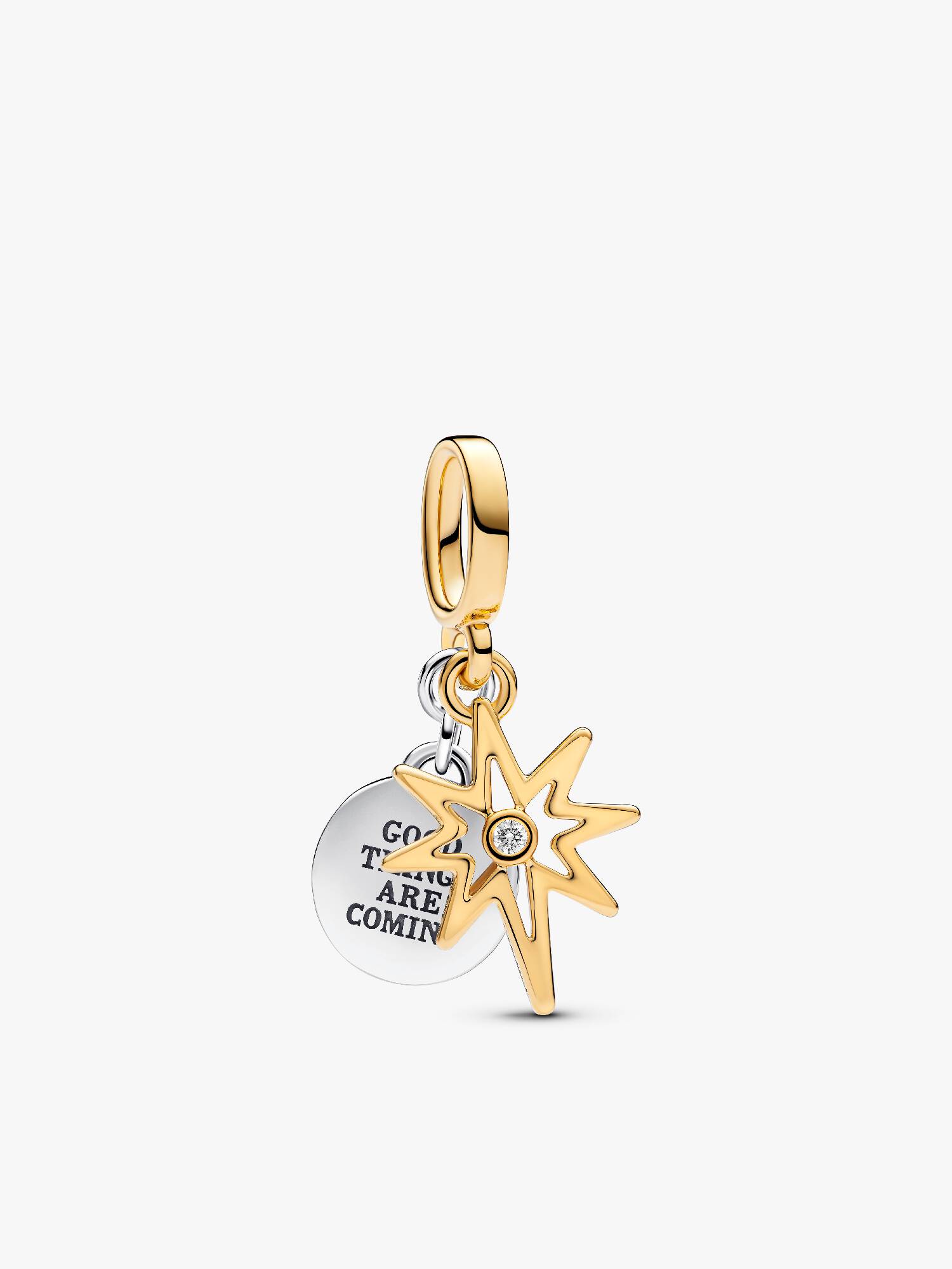 Talisman de tip pandantiv cu Steaua Nordului cu diamant de laborator