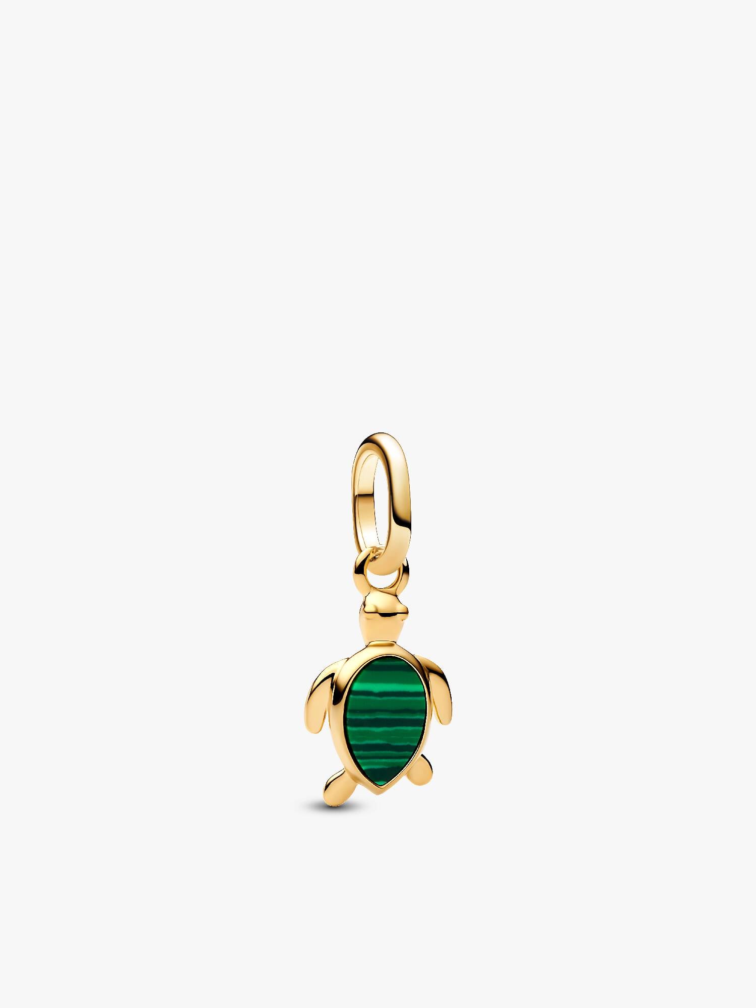 Mini talisman de tip pandantiv cu țestoasă verde