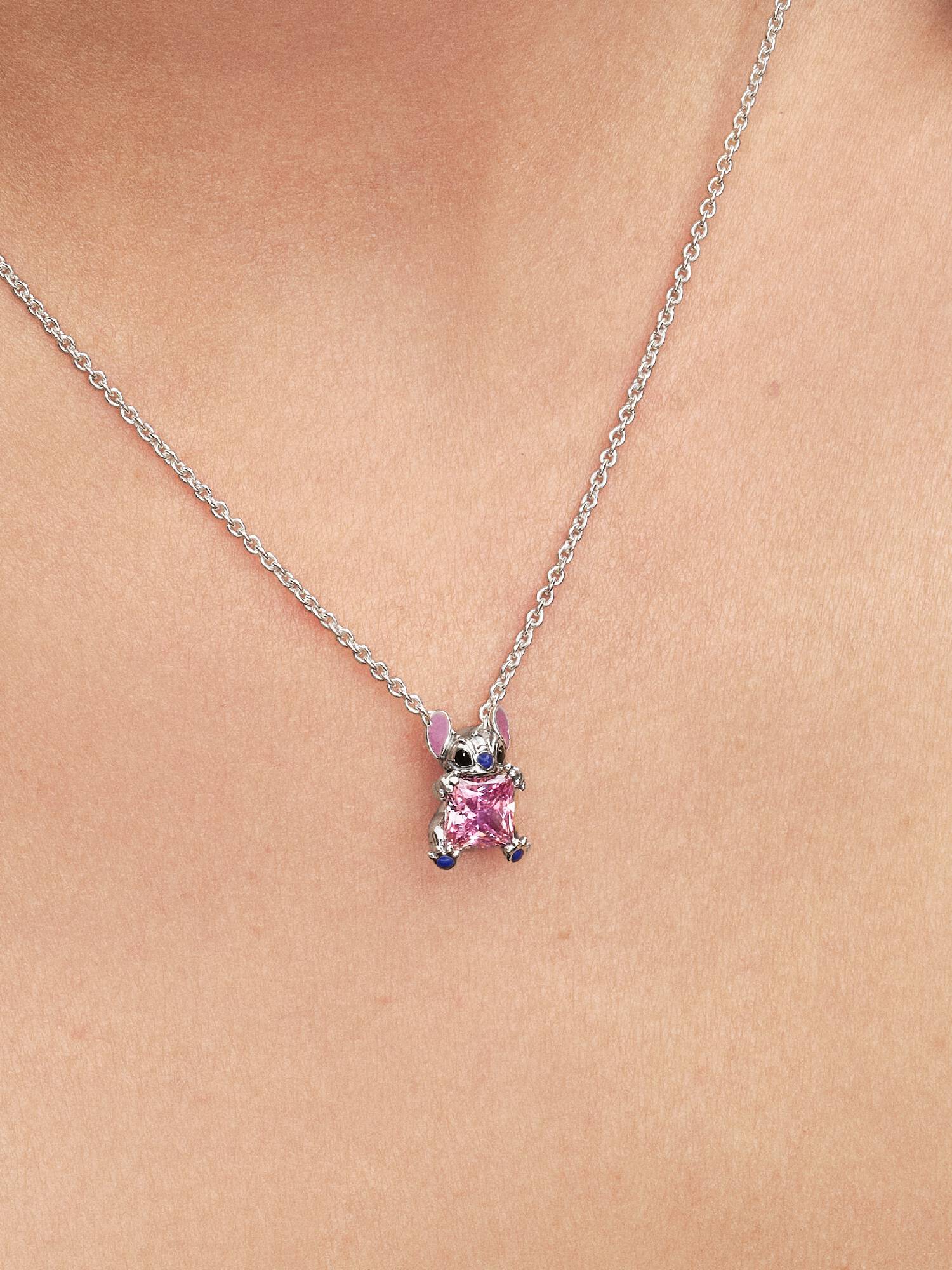 Colier cu Stitch de la Disney, roz