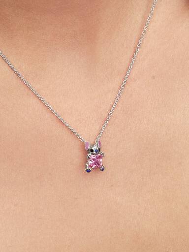 Colier cu Stitch de la Disney, roz
