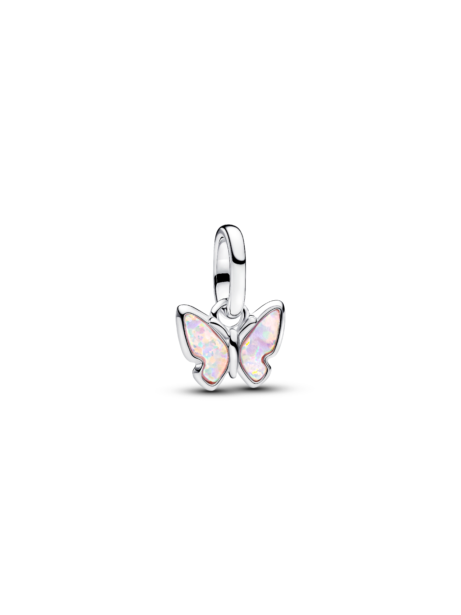 Mini talisman de tip pandantiv cu fluture roz 