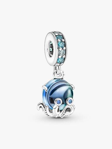 Talisman de tip pandantiv Caracatiță drăgălașă din sticlă de Murano