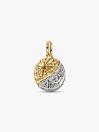 Talisman de tip medalion cu soare și lună