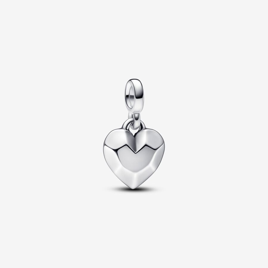 Talisman de tip mini pandantiv Inimă fațetată Pandora ME image number 0