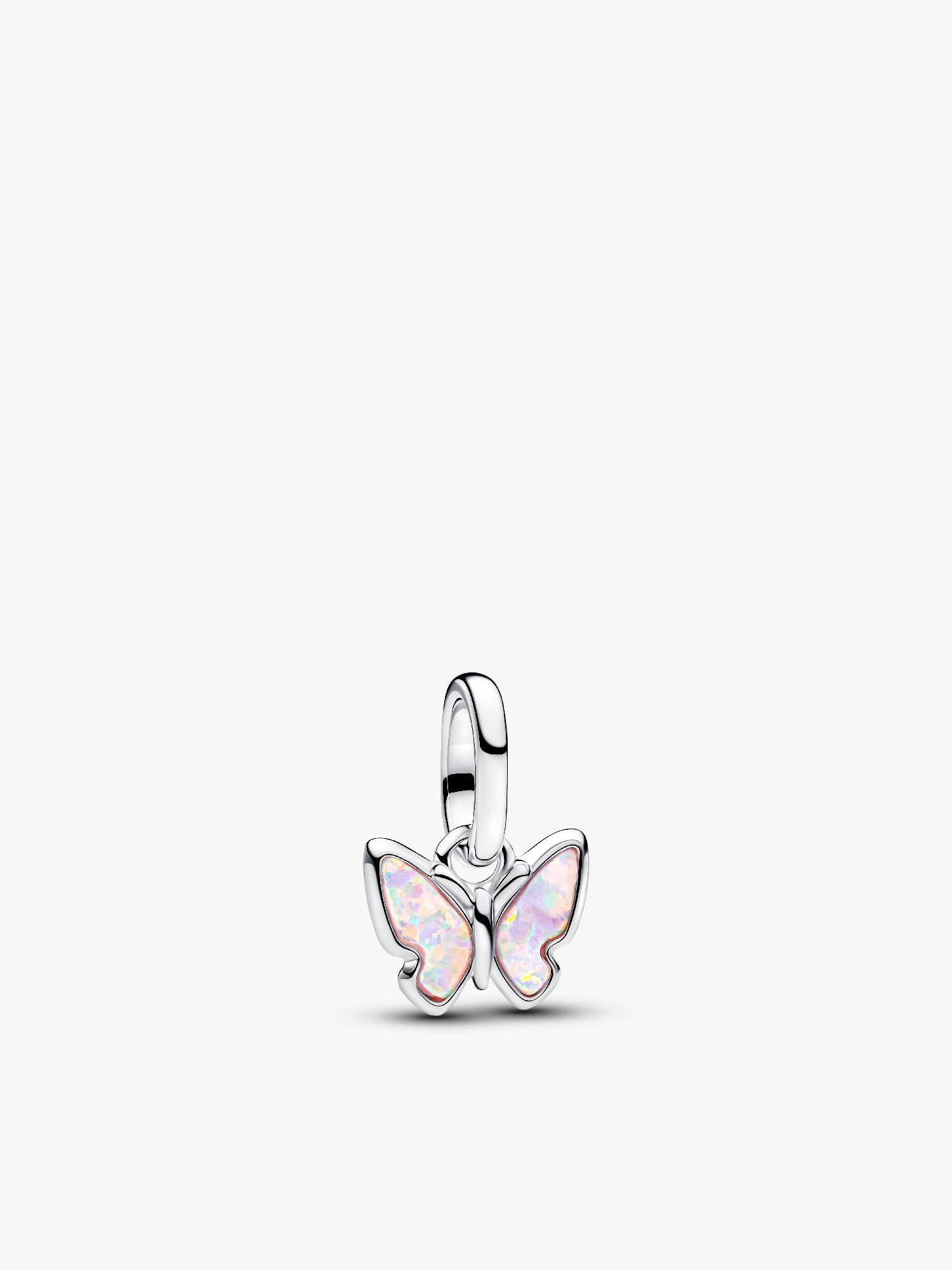 Mini talisman de tip pandantiv cu fluture roz 