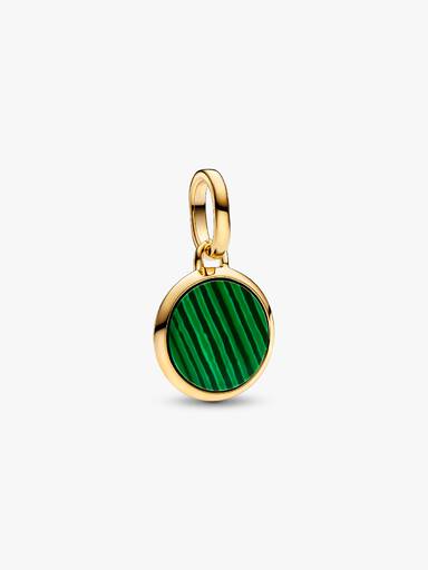 Mini talisman de tip medalion verde inscripționabil