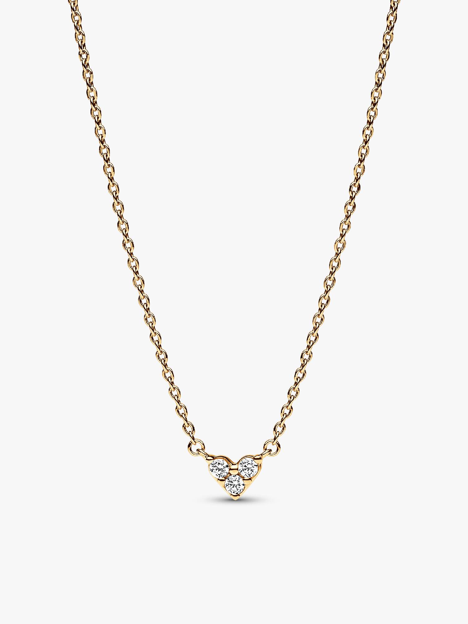 Colier cu inimioară cu trei pietre