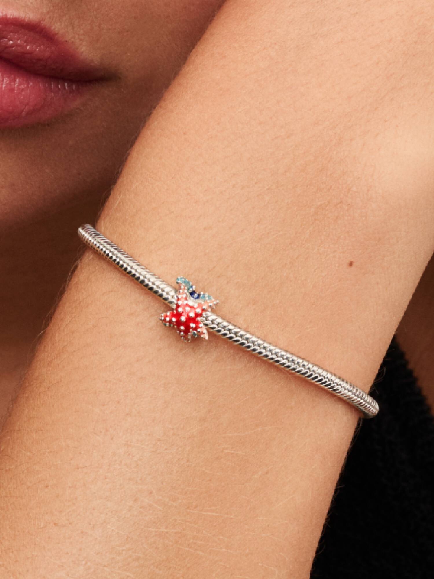 Mini talisman colorat cu stea de mare
