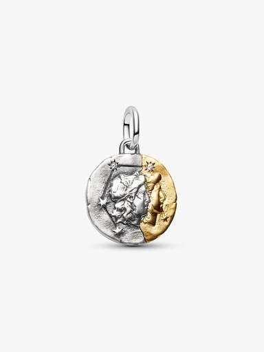 Talisman de tip medalion cu semnul zodiacal Gemeni