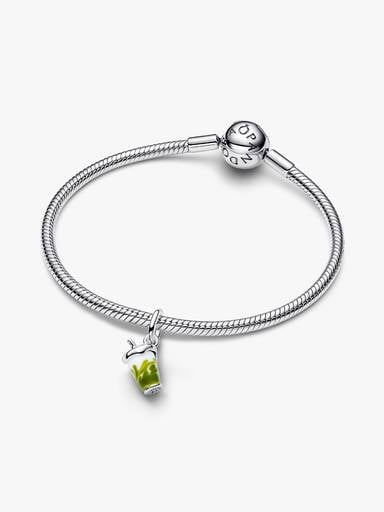 Talisman de tip pandantiv din sticlă de Murano cu Iced Matcha Latte