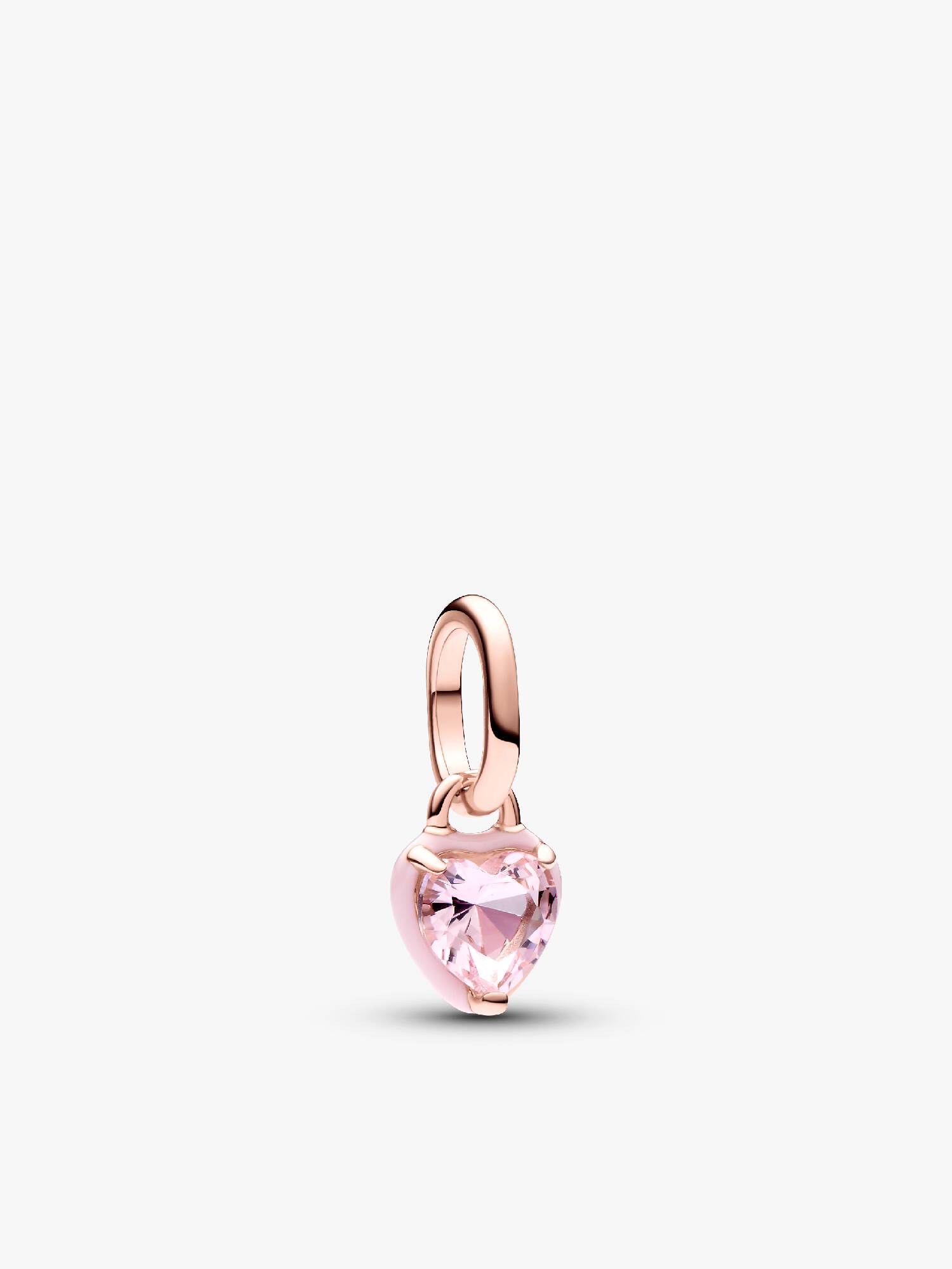 Mini talisman de tip pandantiv cu inimă chakra roz Pandora ME