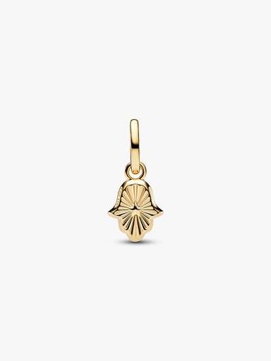 Mini talisman de tip pandantiv cu mână Hamsa verde