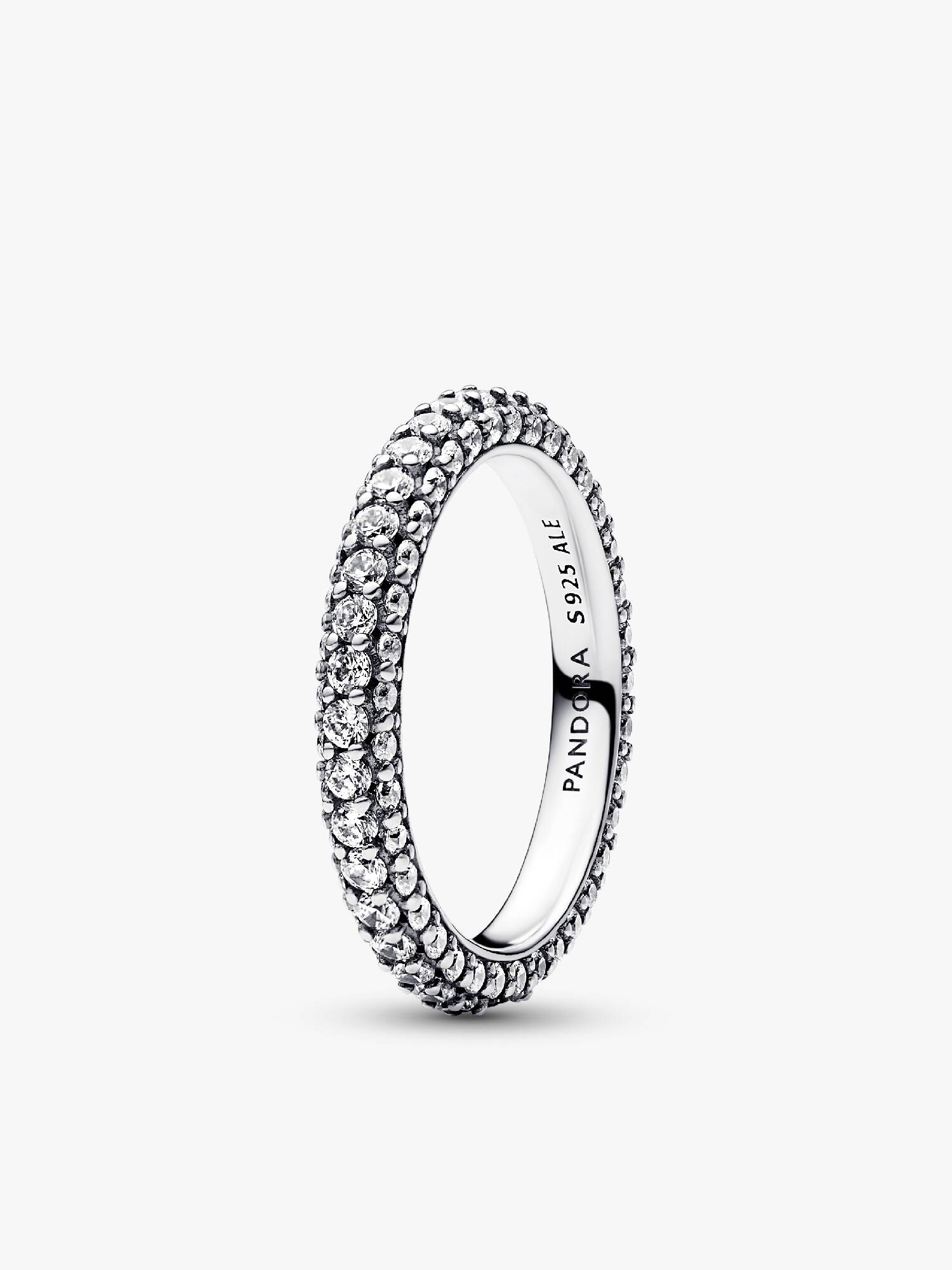 Inel cu un singur rând de pietre pavé Pandora Timeless