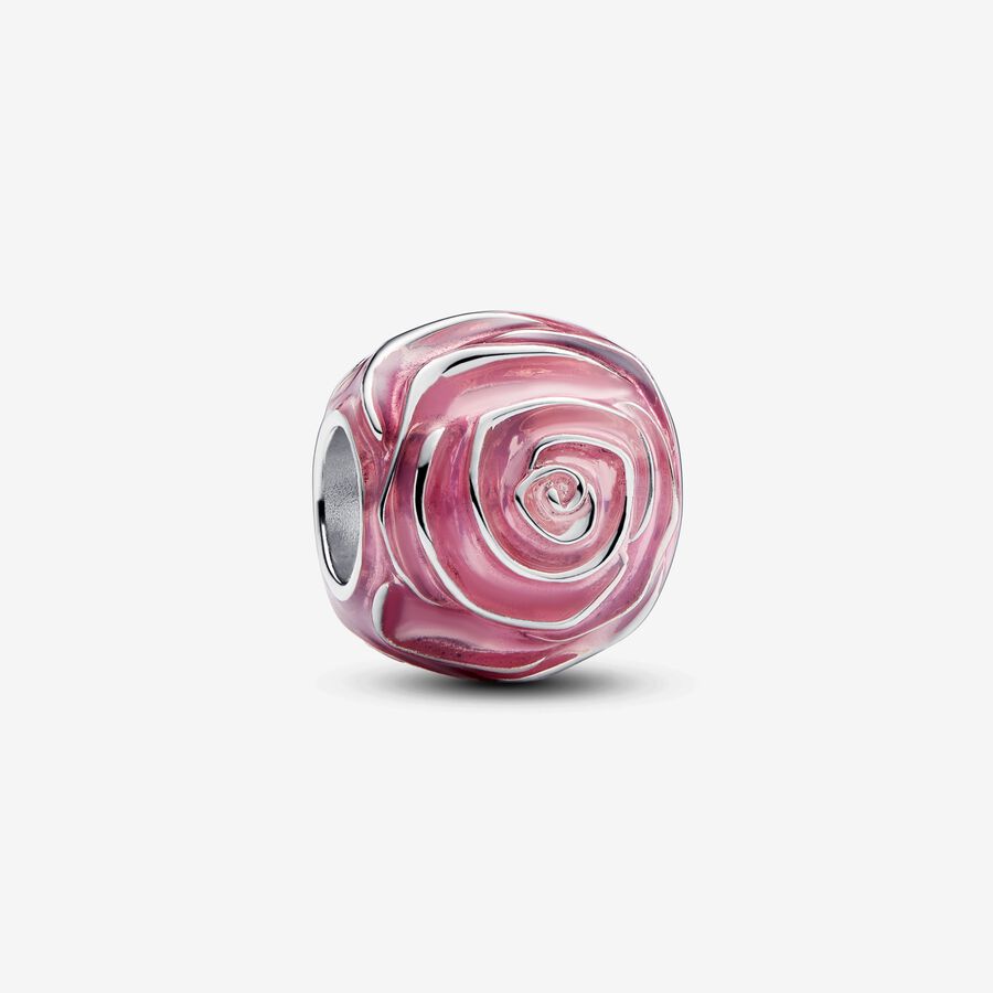 Talisman cu trandafir roz înflorit image number 0