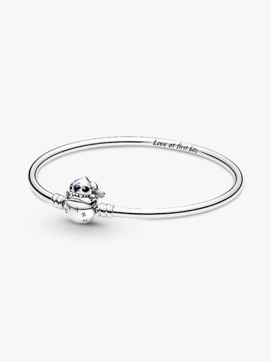 Brățară fixă cu închizătoare Pandora Moments cu Stitch de la Disney