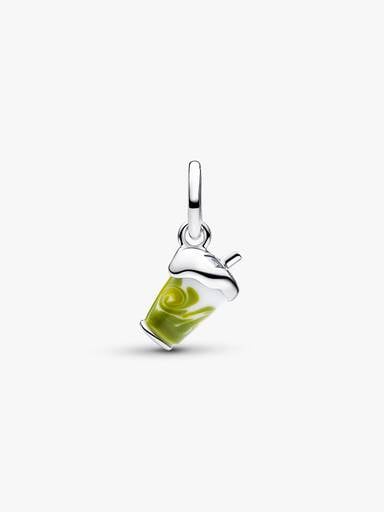 Talisman de tip pandantiv din sticlă de Murano cu Iced Matcha Latte