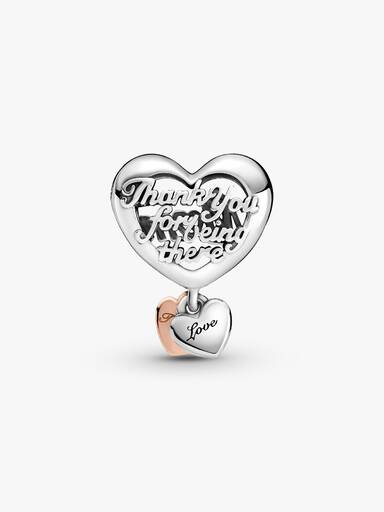 Talisman cu inimioară „Thank You Mum” (Îți mulțumesc, mamă)