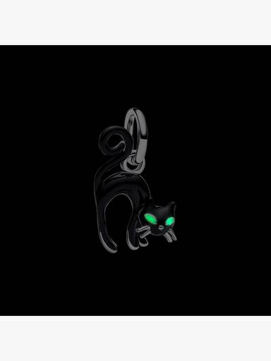 Talisman de tip pandantiv cu Pisică neagră