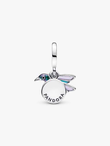 Talisman de tip pandantiv dublu cu pasărea colibri