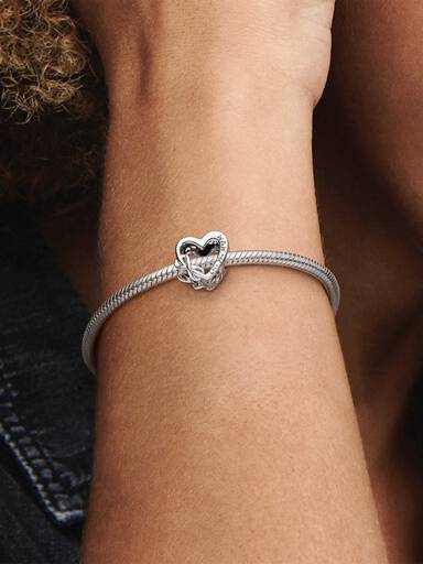 Talisman cu inimioară în stil infinity Love You Mum