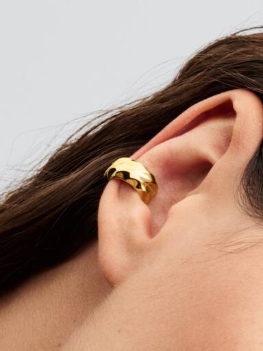 Cercel tip ear cuff cu efect circular