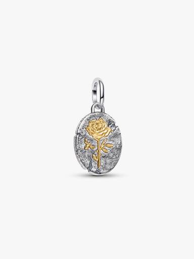 Talisman de tip medalion cu trandafir