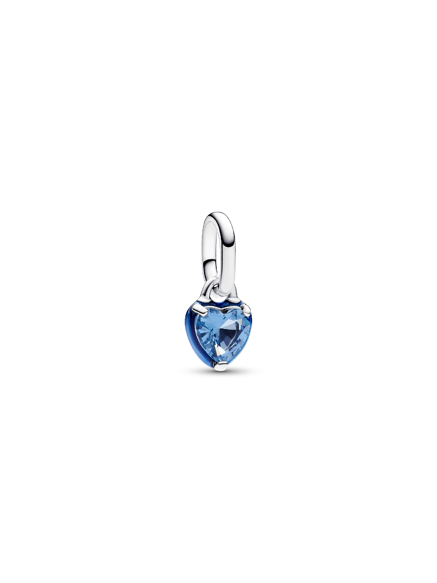 Mini talisman de tip pandantiv cu inimă chakra albastră Pandora ME