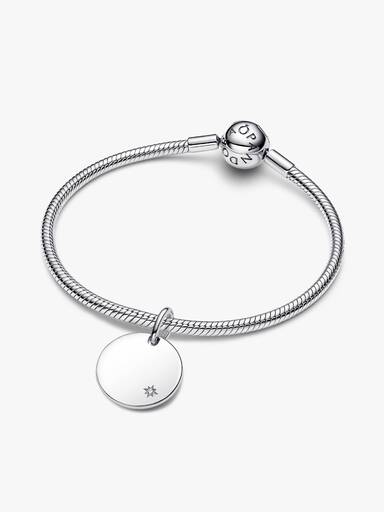 Pandantiv cu plăcuță inscripționabilă cu diamant artificial