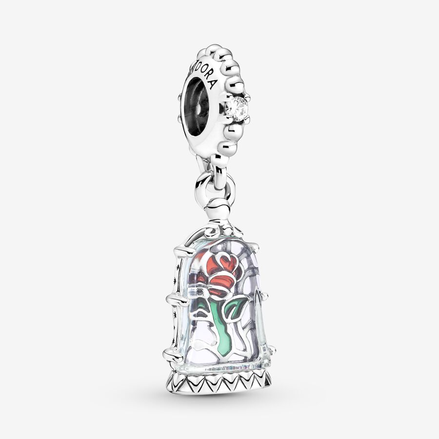 Talisman de tip pandantiv cu trandafir fermecat din Frumoasa și bestia de la Disney image number 0