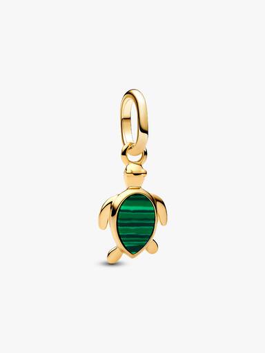 Mini talisman de tip pandantiv cu țestoasă verde