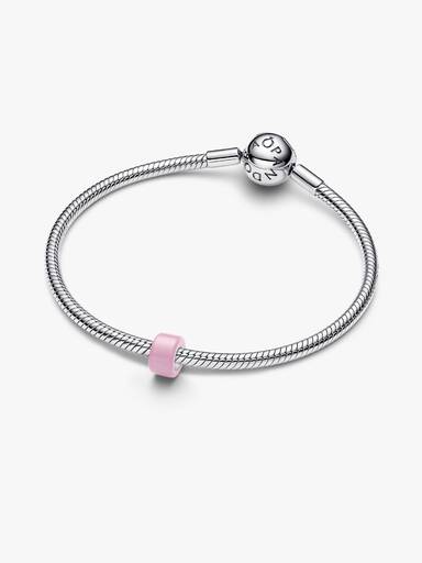 Mini talisman din sticlă Murano roz