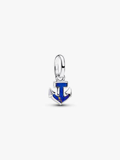 Mini talisman de tip pandantiv cu ancoră albastră