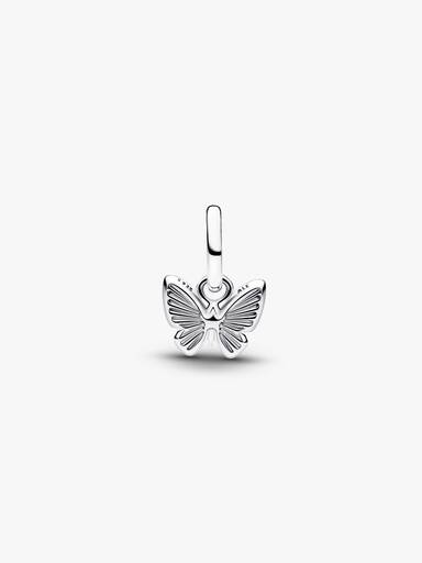 Mini talisman de tip pandantiv cu fluture roz