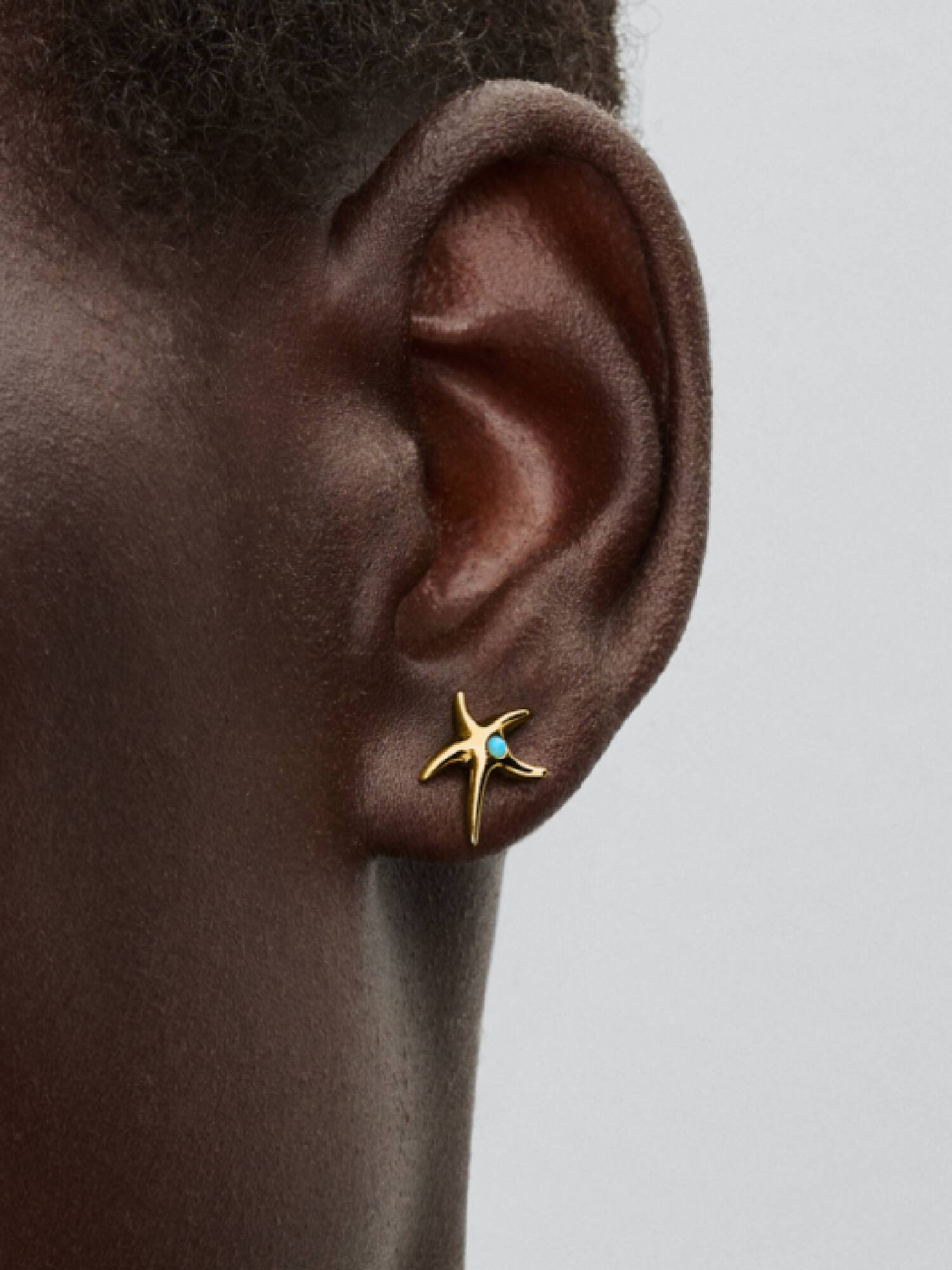 Cercel tip ear cuff cu efect circular