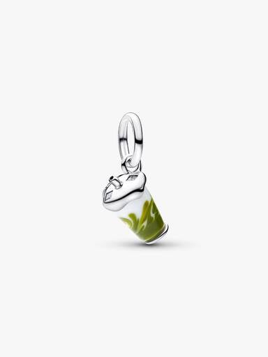 Talisman de tip pandantiv din sticlă de Murano cu Iced Matcha Latte